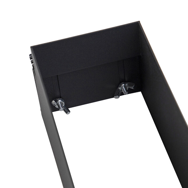 Trimless Inbouw Spot Armatuur, gatmaat 270x89mm, Zwart, incl. Stucrand (3x GU10 50mm spot), foto 5 van 6
