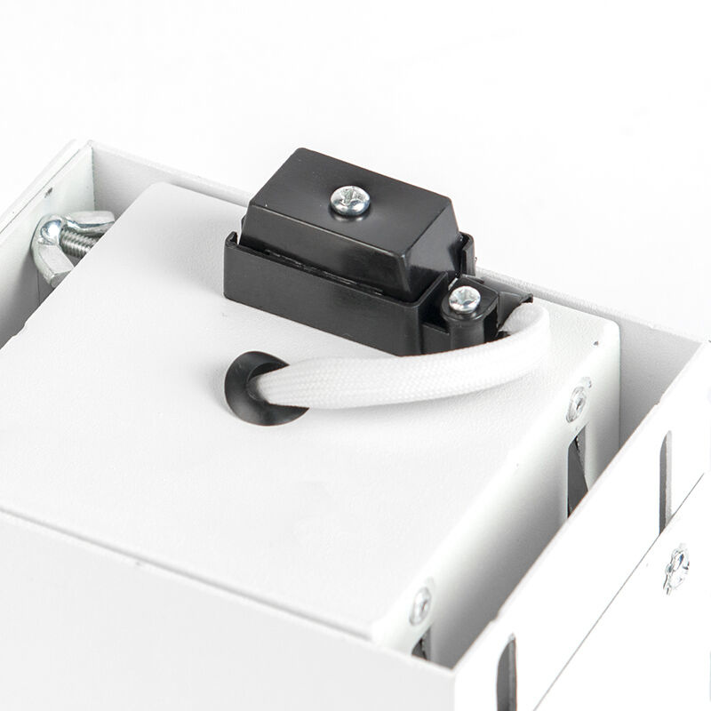 Trimless Inbouw Spot Armatuur, gatmaat 89x89mm, Wit, incl. Stucrand (1x GU10 50mm spot), foto 4 van 6