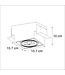 Trimless Inbouw Spot Armatuur, gatmaat 157x157mm, Wit, incl. Stucrand (1x G53 AR111 spot)