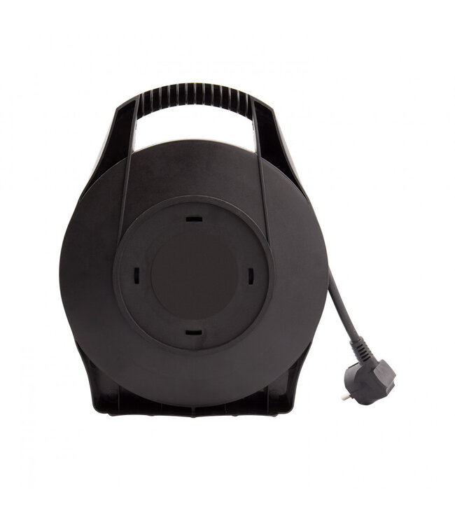 Kabelhaspel 10 meter + 4x Schuko 16A 220-250VAC , Snoerdikte: 3x 1,5mm2, Max: 1100 / 3200W, IP20, inclusief kinderbeveiliging en overspanningsbeveiliging