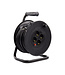 Kabelhaspel 25 meter + 4x Schuko 16A 220-250VAC , Snoerdikte: 3x 1,5mm2, Max: 1100/ 3200W, IP20, inclusief kinderbeveiliging en overspanningsbeveiliging