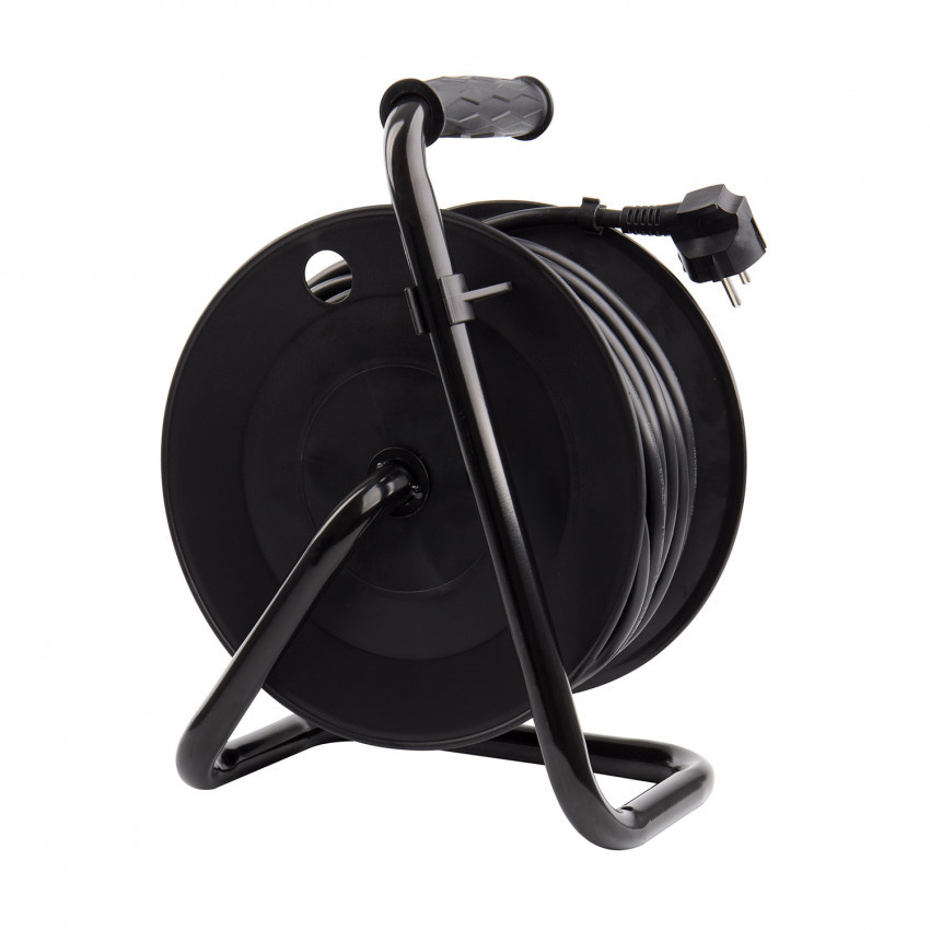 Kabelhaspel 50 meter + 4x Schuko 16A 220-250VAC , Snoerdikte: 3x 1,5mm2, Max: 1100/ 3200W, IP20, inclusief kinderbeveiliging en overspanningsbeveiliging, foto 6 van 6