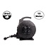 Automatische Kabelhaspel Zwart 15 meter + 4x Schuko 16A 220-250VAC , Snoerdikte: 3x 1,5mm2, Max: 1000/ 3000W, IP44 (Spatwaterbestendig), inclusief kinderbeveiliging en overspanningsbeveiliging