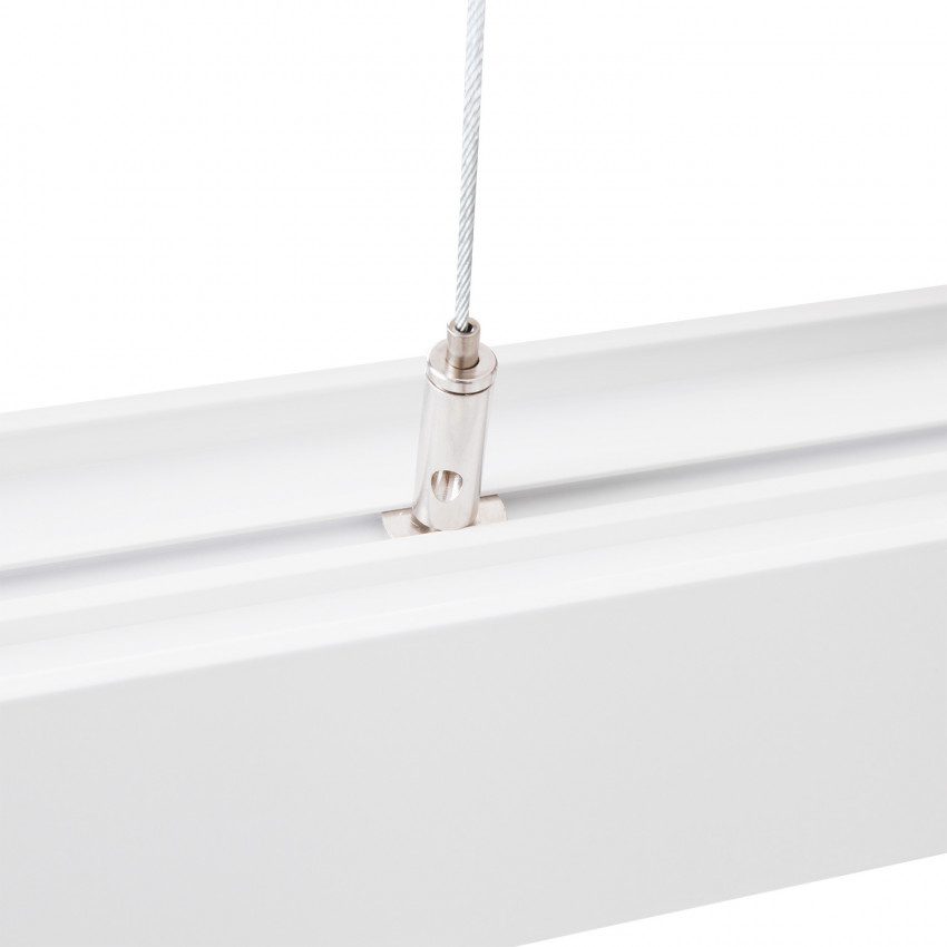 Led Linear Lamp 120cm met <UGR19 Diffuser, 40w, 4000 Lumen (100lm/w), Witkleurige Behuizing, (Optioneel Dimbaar), 3 Jaar Garantie, foto 3 van 6