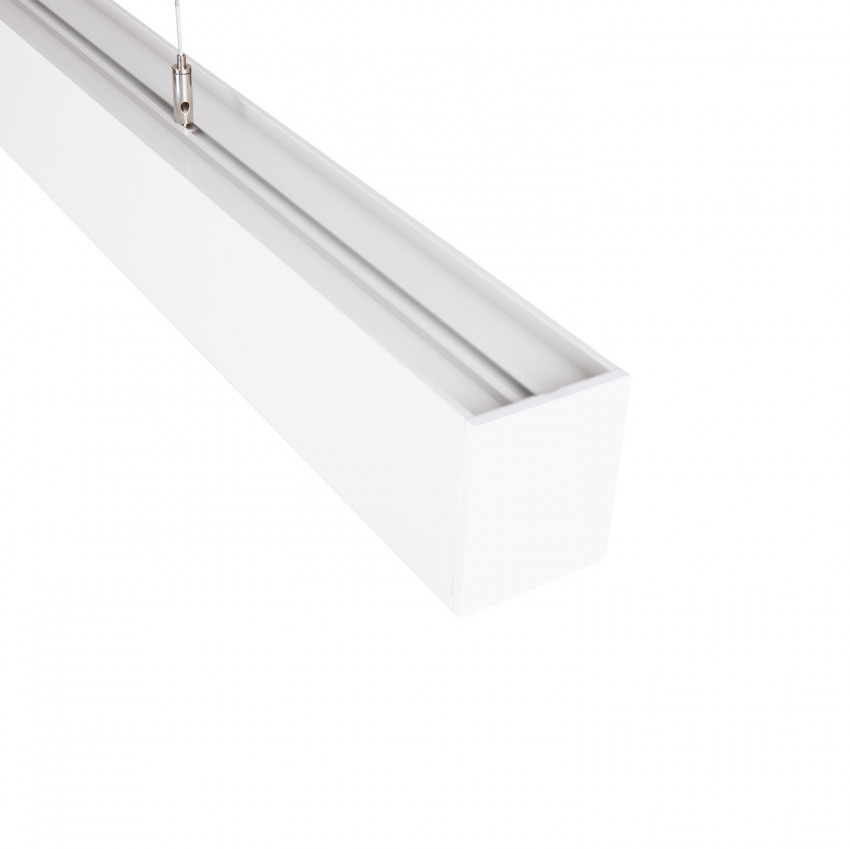 Led Linear Lamp 120cm met <UGR19 Diffuser, 40w, 4000 Lumen (100lm/w), Witkleurige Behuizing, (Optioneel Dimbaar), 3 Jaar Garantie, foto 6 van 6