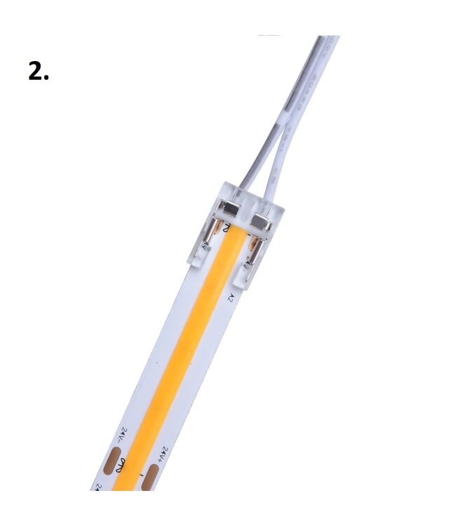 Led Strip Connector t.b.v. Led Strip COB/SMD 8mm
