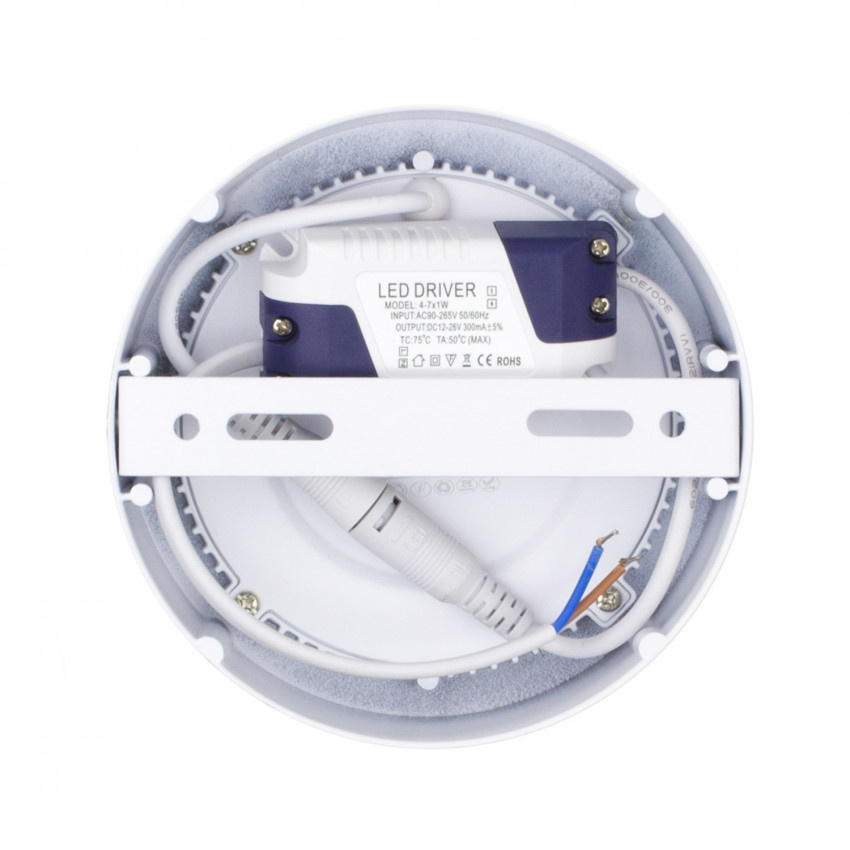 Opbouw LED Downlighter 6w, 480 Lumen, Ø120mm, Wit, IP20, 2 Jaar Garantie, foto 3 van 6