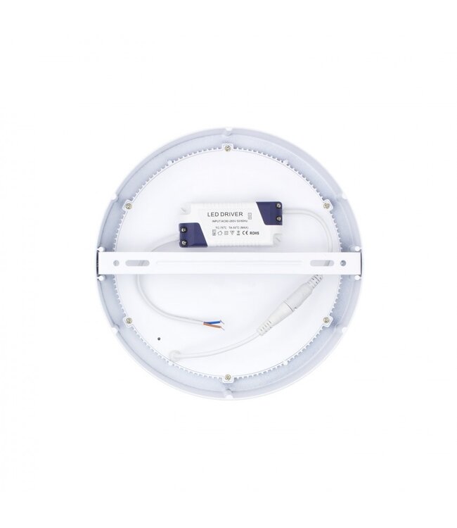 Opbouw LED Downlighter 12w, 880 Lumen, Ø170mm, Wit, IP20, 2 Jaar Garantie