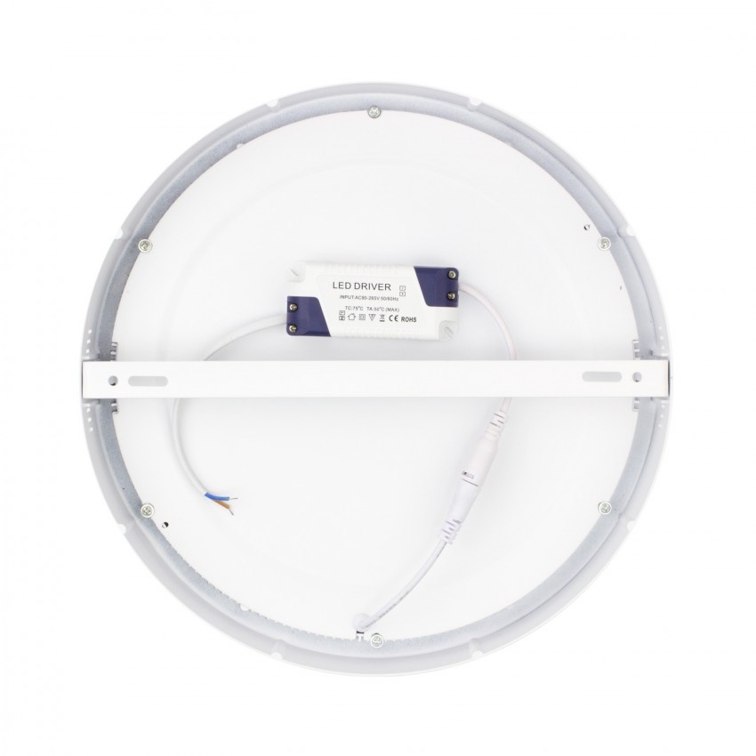 Opbouw LED Downlighter 24w, 1900 Lumen, Ø300mm, Wit, IP20, 2 Jaar Garantie, foto 3 van 6