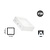 Opbouw LED Downlighter Vierkant 6w, 480 Lumen, 120x120mm, Wit, IP20, 2 Jaar Garantie