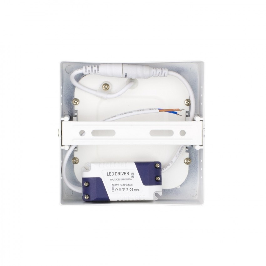 Opbouw LED Downlighter Vierkant 6w, 480 Lumen, 120x120mm, Wit, IP20, 2 Jaar Garantie, foto 2 van 6
