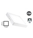 Opbouw LED Downlighter Vierkant 18w, 1480 Lumen, 225x225mm, Wit, IP20, 2 Jaar Garantie