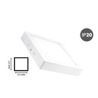 Opbouw LED Downlighter Vierkant 18w, 1480 Lumen, 225x225mm, Wit, IP20, 2 Jaar Garantie