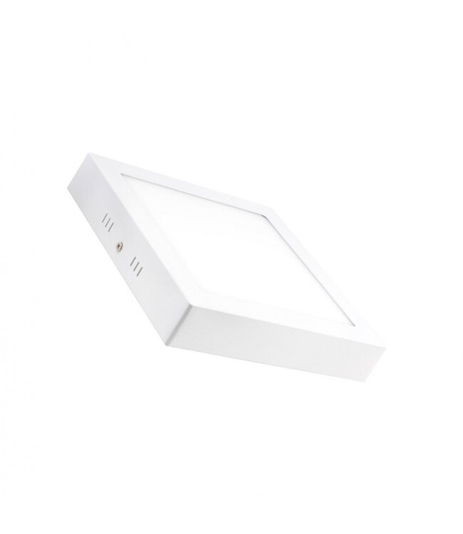 Opbouw LED Downlighter Vierkant 18w, 1480 Lumen, 225x225mm, Wit, IP20, 2 Jaar Garantie