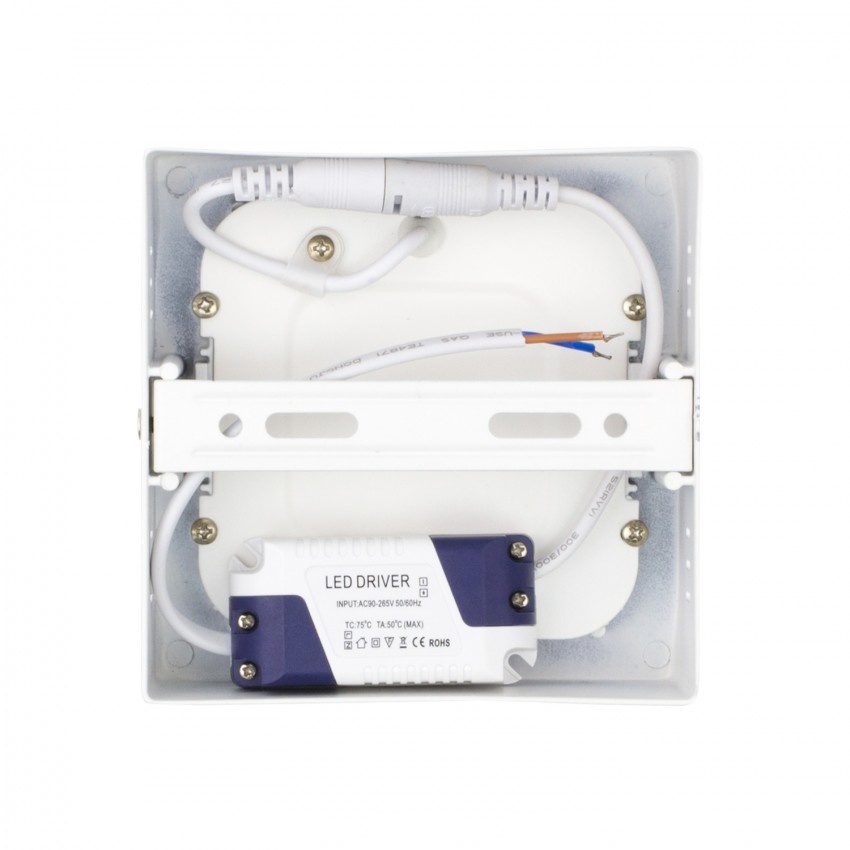 Opbouw LED Downlighter Vierkant 18w, 1480 Lumen, 225x225mm, Wit, IP20, 2 Jaar Garantie, foto 3 van 6