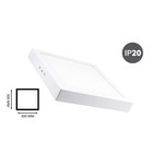 Opbouw LED Downlighter Vierkant 24w, 1900 Lumen, 300x300mm, Wit, IP20, 2 Jaar Garantie