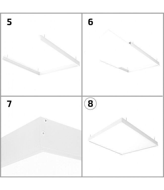 Opbouwframe 30x120cm voor Backlite Paneel - Wit