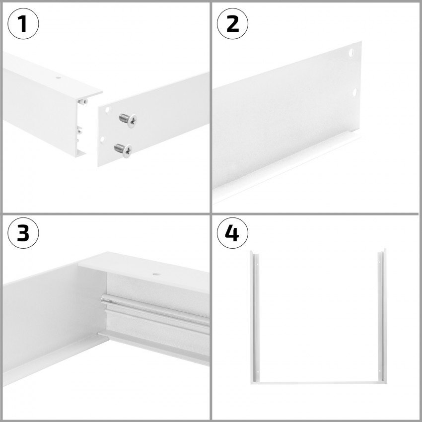 Opbouwframe 30x120cm voor Backlite Paneel - Wit, foto 3 van 6