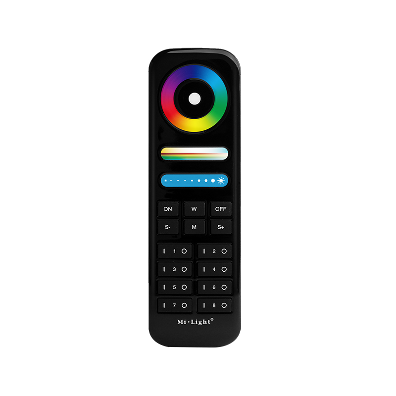 MiBoxer Afstandsbediening RGB+CCT, 8-Zone - Zwart - 2.4Ghz - FUT089B, foto 3 van 5