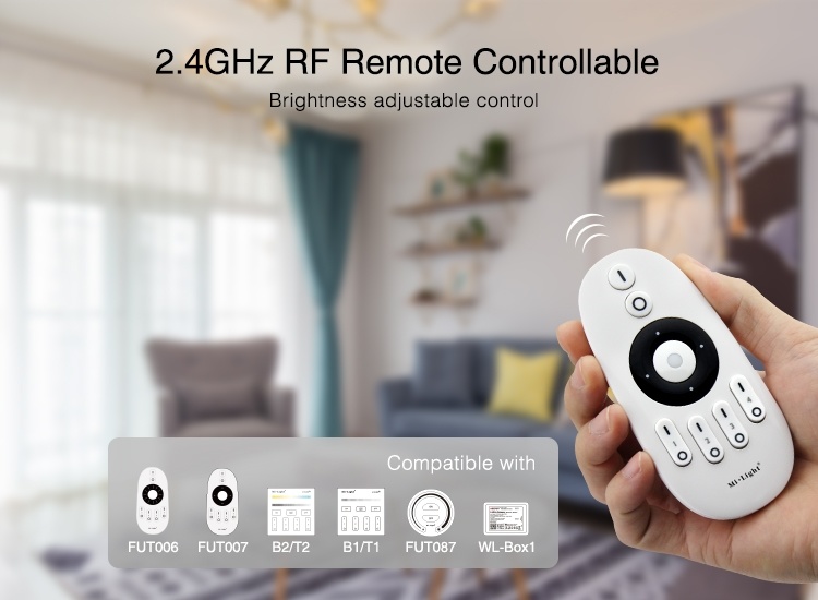 MiBoxer Single Color / CCT Controller - DC 12v-24v - 12A - 2.4Ghz - FUT035S+, foto 2 van 6
