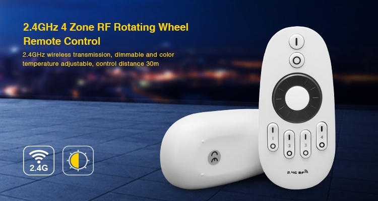 MiBoxer Afstandsbediening Single Color en CCT, 4-Zone, 2.4Ghz - FUT006, foto 2 van 6