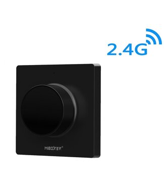 MiBoxer Draai Muurbediening  Single Color & CCT, 1-Zone, Zwart