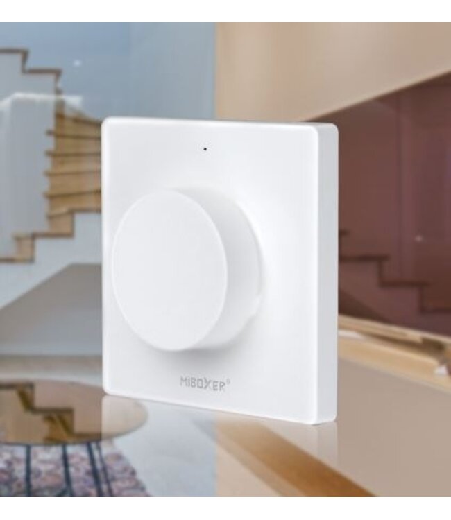 MiBoxer Draai Muurbediening  Single Color en CCT, 1-Zone, Wit