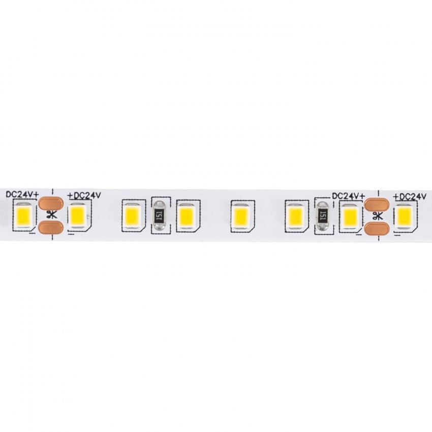 Led Strip ROL 5 Meter 2835SMD, 10w/m, 60 led/m, 950Lm/m, 2700K Warm wit, 24v, IP20, 8mm, 2 Jaar garantie, foto 2 van 4
