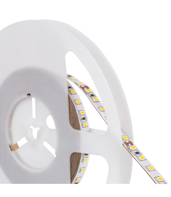 Led Strip ROL 5 Meter 2835SMD, 10w/m, 60 led/m, 950Lm/m, 2700K Warm wit, 24v, IP20, 8mm, 2 Jaar garantie