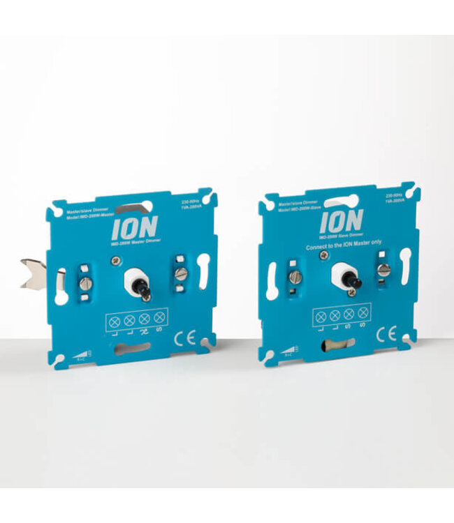 ION INDUSTRIES - Hotelschakeling DUO Pack Inbouw LED Dimmer Slave | 0.3-200 Watt