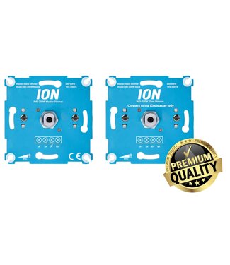 ION INDUSTRIES - Hotelschakeling DUO Pack Inbouw LED Dimmer Slave | 0.3-200 Watt