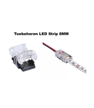 Led Strip Connector t.b.v. 8MM Led Strips (Zonder solderen)