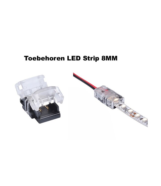 Led Strip Connector t.b.v. 8MM Led Strips (Zonder solderen)