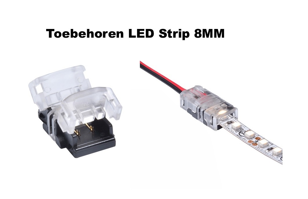 Led Strip Connector t.b.v. 8MM Led Strips (Zonder solderen), foto 2 van 3