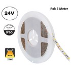 Led Strip ROL 5 Meter 2835SMD, 10w/m, 60 led/m, 950Lm/m, 2700K Warm wit, 24v, IP65, 8mm, 2 Jaar garantie