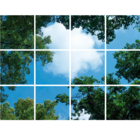 Fotoprint afbeelding Wolken en Bos 180x240cm voor 12x 60x60cm led paneel