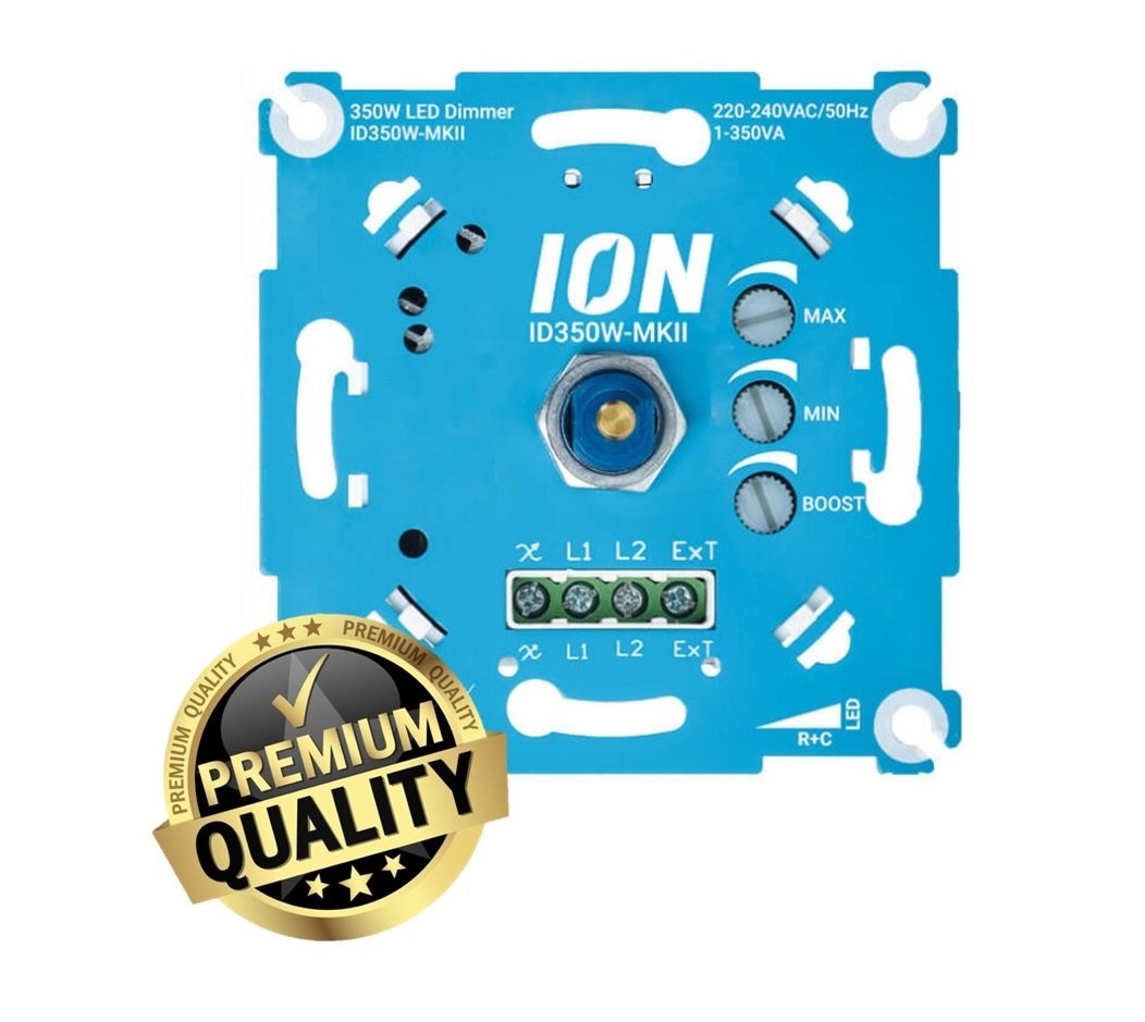 ION INDUSTRIES - Inbouw LED Dimmer | 0.3-350 Watt | Met Boostfunctie | Geschikt voor hogere belasting