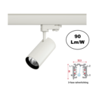 3 Fase Rail Spot Era 7w, 630 Lumen, Witkleurige behuizing, 3 Jaar Garantie