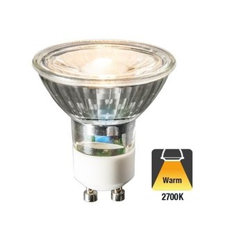 GU10 Led Spot  3 Watt, 250 Lumen, 2700K Warm Wit, Glas, 2 Jaar Garantie