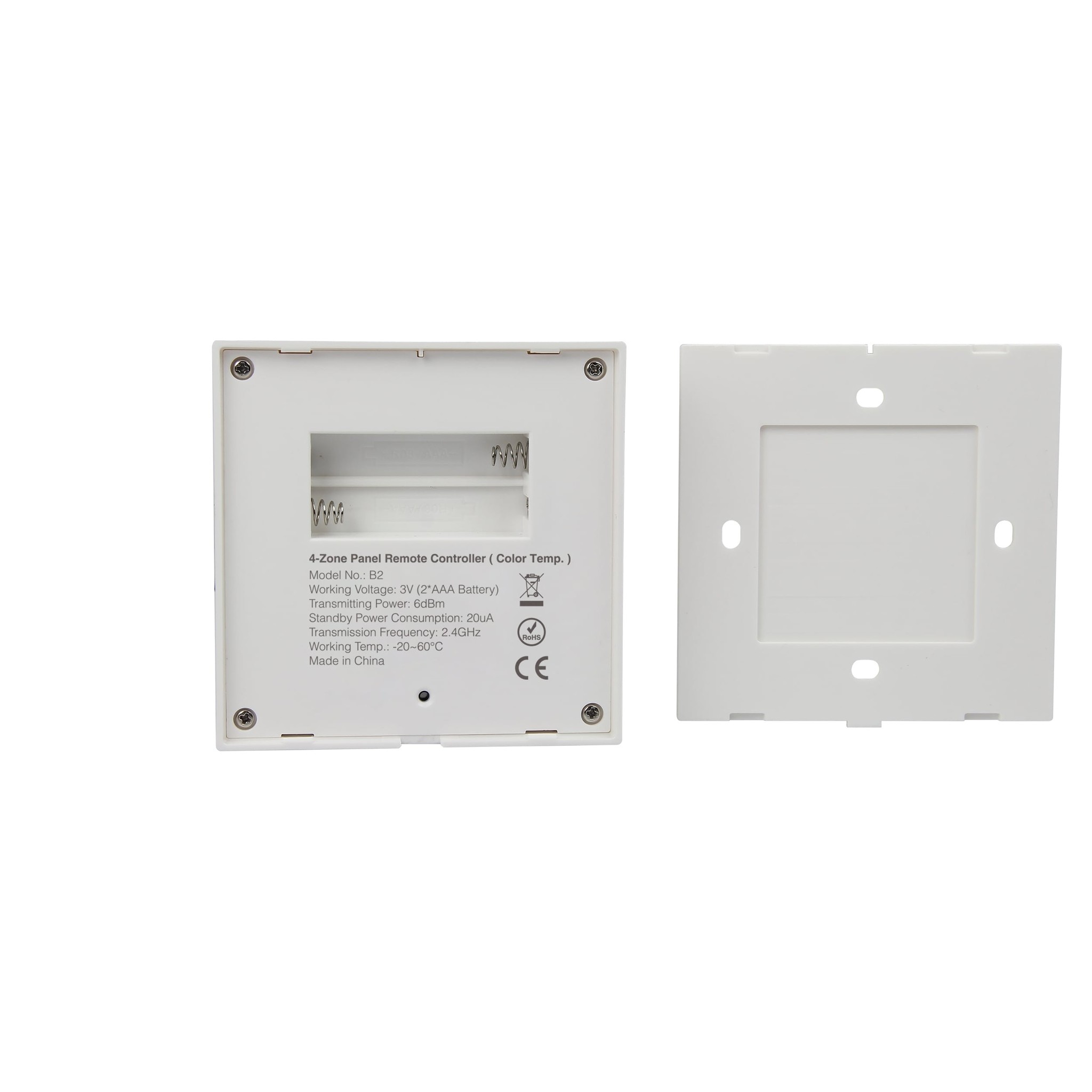 MiBoxer Wandbediening Single Color en CCT (Batterij Versie)- 2.4Ghz - B2W, foto 3 van 6