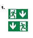 Set Losse Pictogram Inbouw en Opbouw  Noodverlichting (3 Varianten)