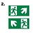 Set Losse Pictogram Inbouw en Opbouw  Noodverlichting (3 Varianten)