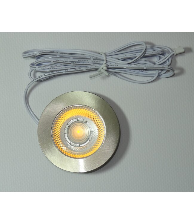 Inbouw LED Spot 2x3w CAB, 2x270 Lumen, 2700K, IP54, Dimbaar, CRI90, Staal Armatuur, Gatmaat 55mm, 2 Jaar Garantie