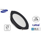 Led Downlighter Zwart N-Sarea 30w, 3750 Lumen, gatmaat Ø200mm, UGR<19, Samsung LEDS, Lifud LED Driver, 3 Jaar Garantie