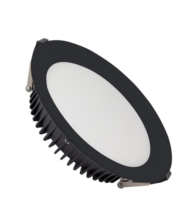 Led Downlighter Zwart N-Sarea 30w, 3750 Lumen, gatmaat Ø200mm, UGR<19, Samsung LEDS, Lifud LED Driver, 3 Jaar Garantie