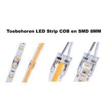 Led Strip Connector t.b.v. Led Strip COB/SMD 8mm