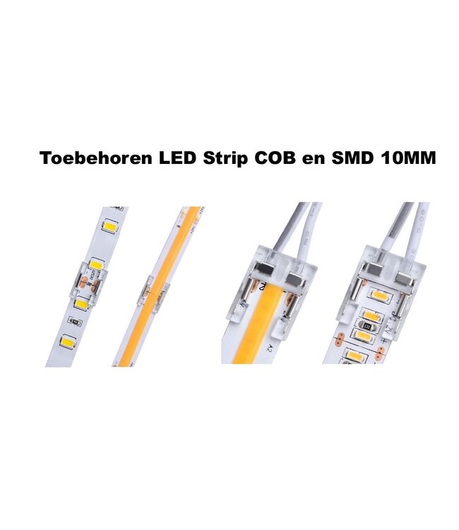 Led Strip Connector t.b.v. Led Strip COB/SMD 10mm
