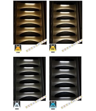 Complete Set LED Trapverlichting - 30CM - 60 Leds/M - Leverbaar in 4 Lichtkleuren