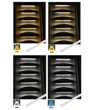 Complete Set LED Trapverlichting - 50CM - 60 Leds/M - Leverbaar in 4 Lichtkleuren