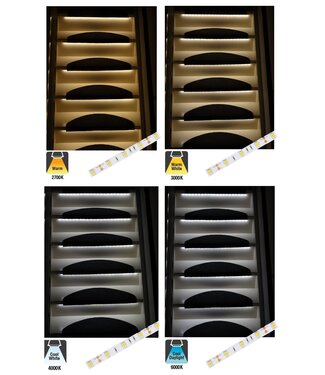 Complete Set LED Trapverlichting - 70CM - 60 Leds/M - Leverbaar in 4 Lichtkleuren